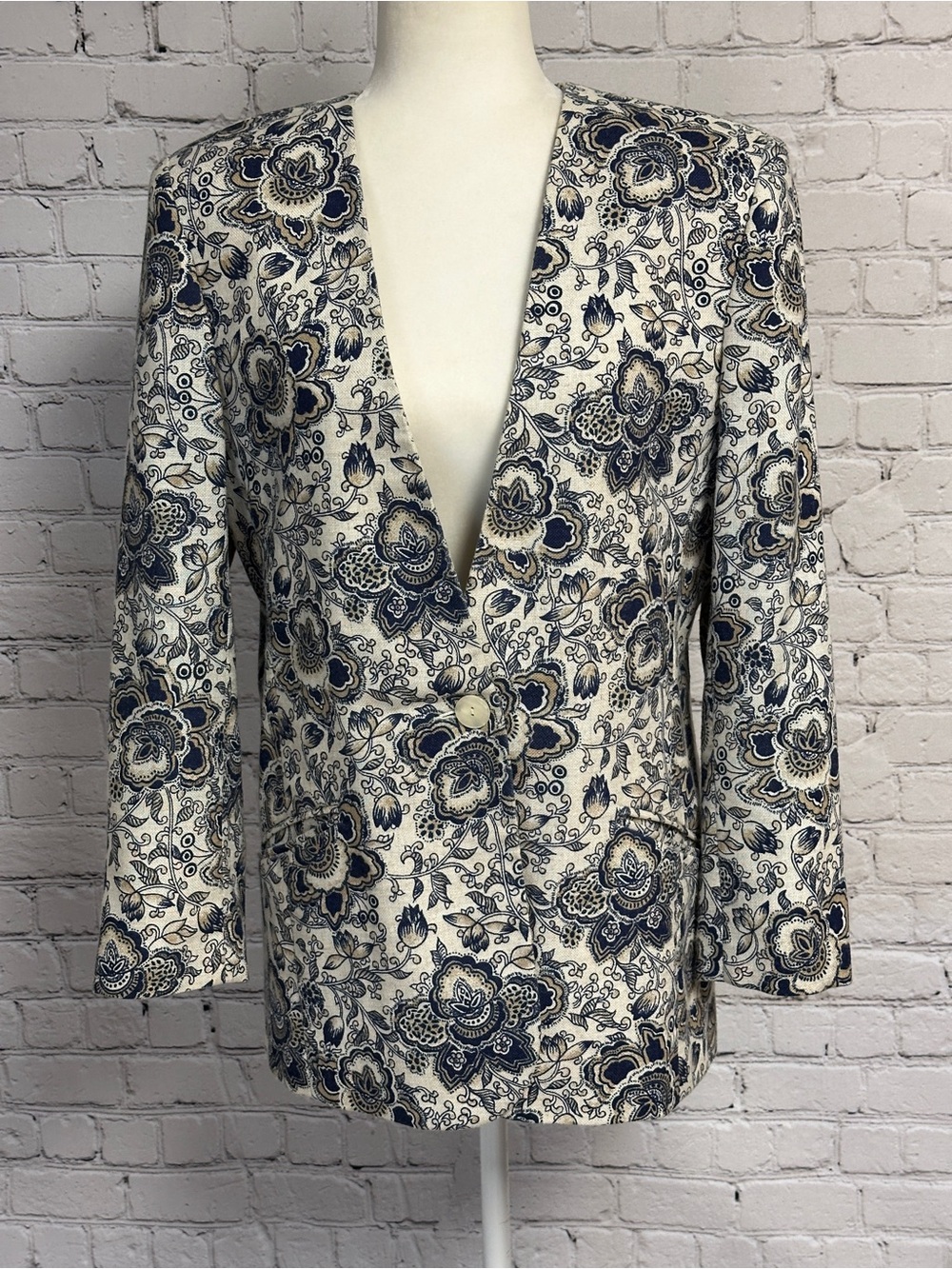 Koret Navy & Cream Floral Blazer Jacket